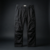 TOPEDGE Pro Cargo Pants - black cargo pants with utility pockets, front view
