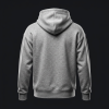TOPEDGE Essential Hoodie — heather grey, back view