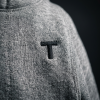 TOPEDGE Essential Hoodie — embroidered T logo and French terry fabric detail