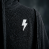 TOPEDGE Signature Hooded Sweatshirt - white lightning emblem embroidery and fleece fabric detail