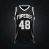 TOPEDGE TopEdge Jersey - black basketball jersey number 48, front view