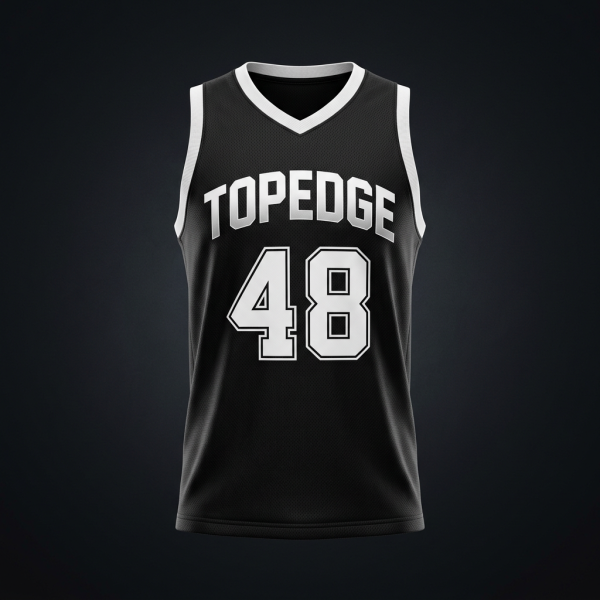 TOPEDGE TopEdge Jersey - black basketball jersey number 48, front view